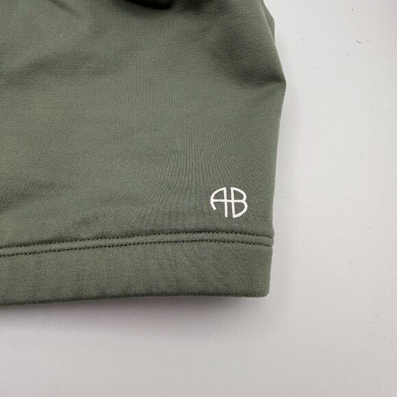 Anine Bing Sports Bra Jules Asymmetrical Design Artichoke Green XS - Picture 9 of 9